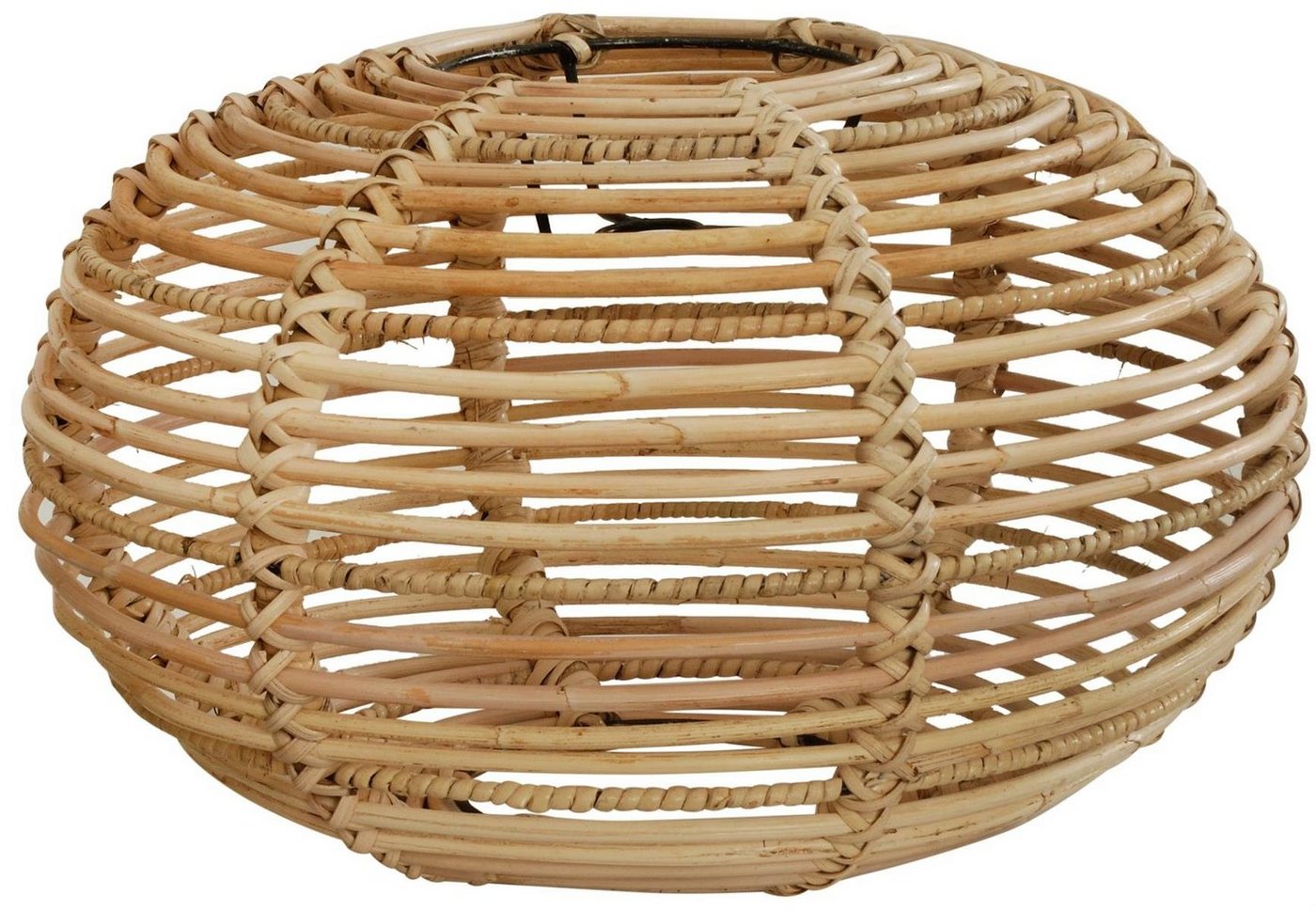 Krines Home Lampenschirm Lampenschirm Retro echtes Rattan Gestäbter Design Schirm für Deckenlampen Deckenleuchten Hängelampen Ø40cm, ohne Fassung von Krines Home