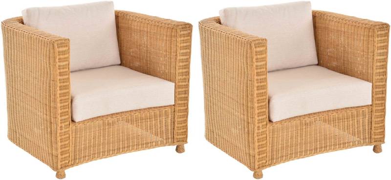 Krines Home Loungesessel Set/2 Rattan-Sessel Club/Wohnzimmersessel Clubsessel/Rattansessel (2-St., 2er-Set), Lounge Gerade von Krines Home