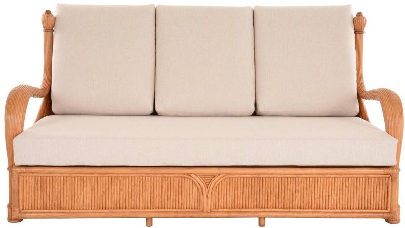 Krines Home Loungesofa Edles Wohnzimmer Schlafsofa Rattan-Sofa Prince 3-Sitzer Liegesofa, Wintergarten Couch Rattansofa Sofa von Krines Home