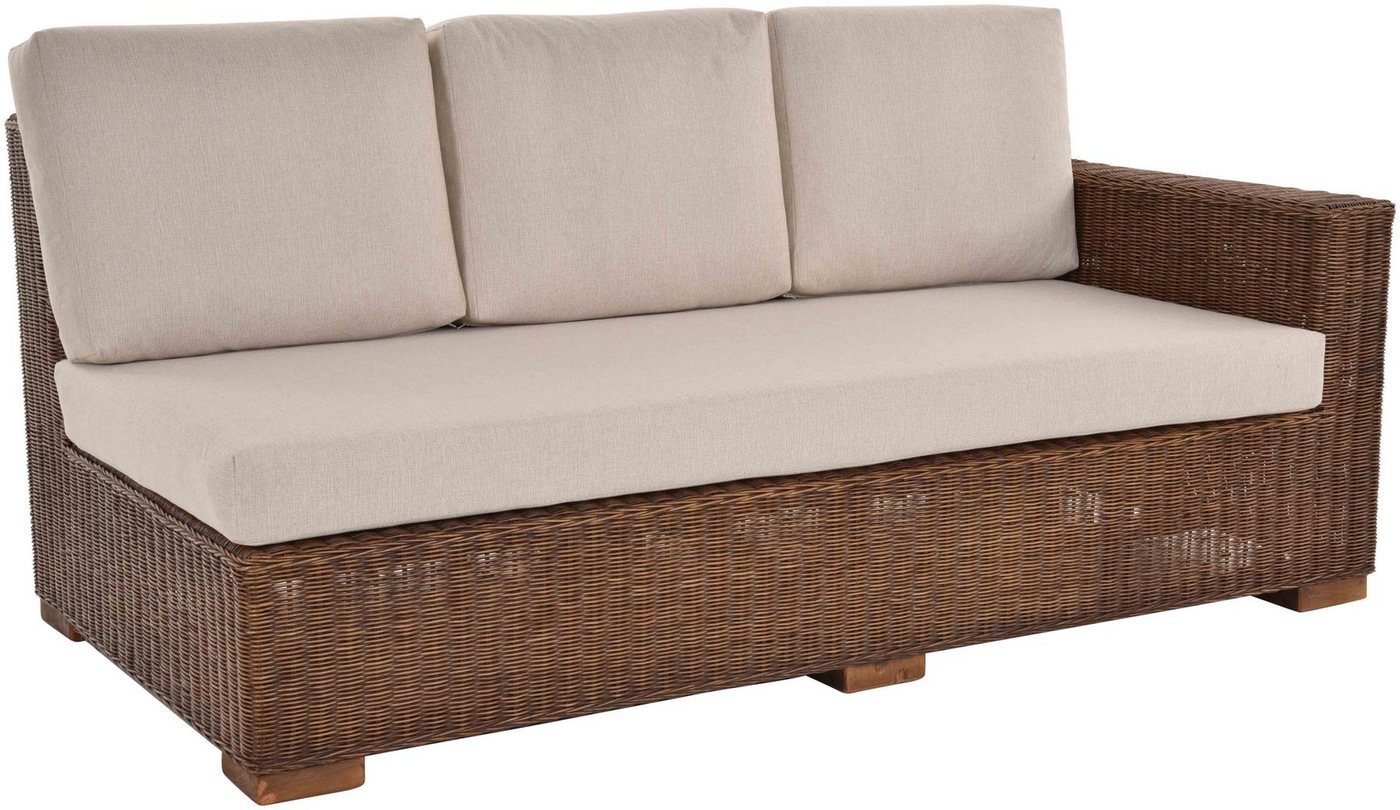 Krines Home Loungesofa Moderne Recamiere Vermont Rattanliege Chaiselongue Lounge Liege Sofa, mit einer Armlehne, mit Polster von Krines Home