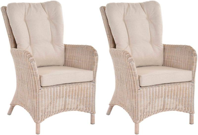 Krines Home Ohrensessel 2er Set Moderner Rattan Wintergartensessel mit hoher Rückenlehne (2er-Set, 2-St., 2er-Set), Ohrenbackensessel Sessel Esszimmer mit Armlehne von Krines Home