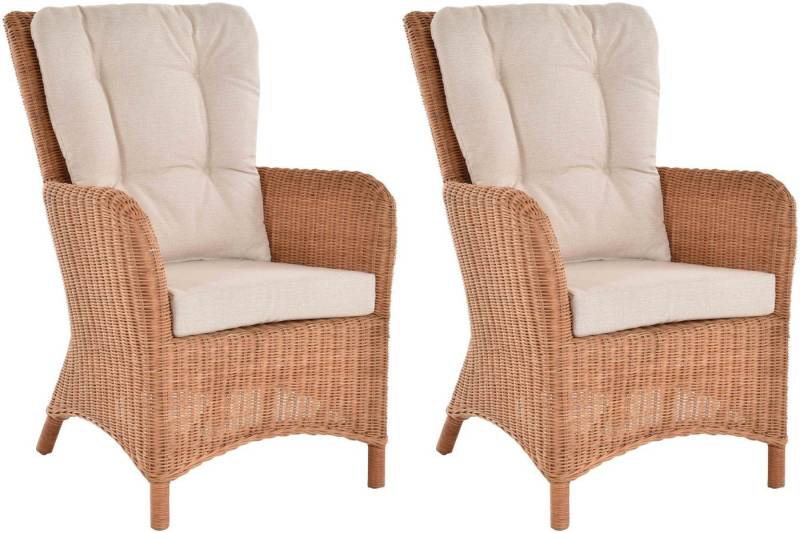 Krines Home Ohrensessel 2er Set Moderner Rattan Wintergartensessel mit hoher Rückenlehne (2er-Set, 2-St., 2er-Set), Ohrenbackensessel Sessel Esszimmer mit Armlehne von Krines Home