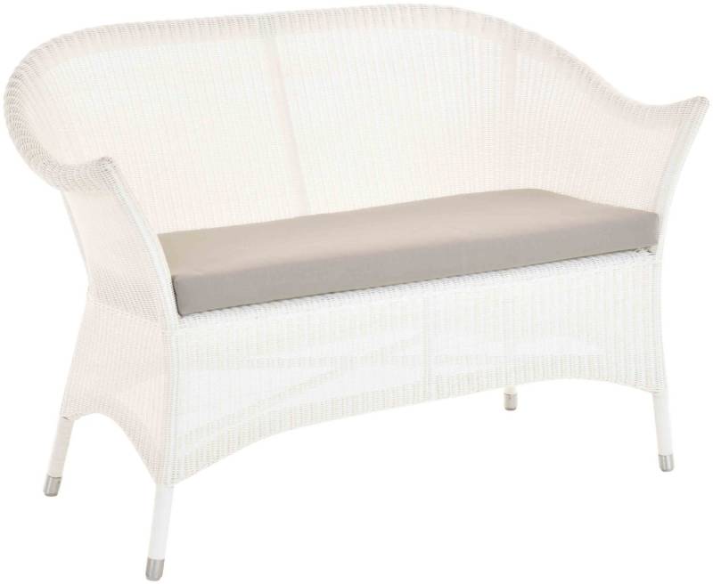Krines Home Sitzbank Outdoor Bank Klassik Gartensofa Polyrattan mit Auflage wetterfest, Zweisitzersofa von Krines Home