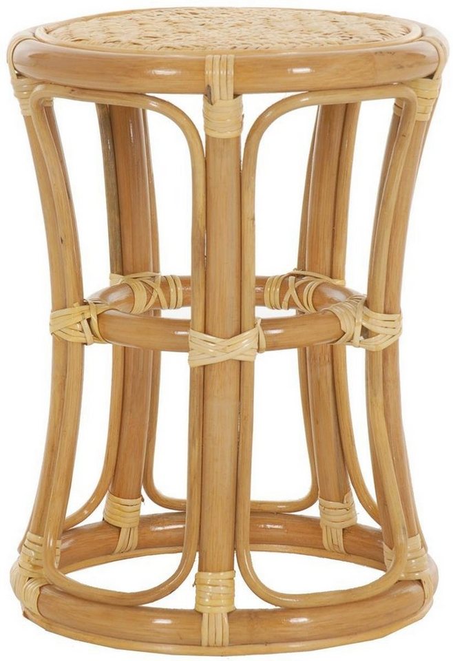 Krines Home Sitzhocker Hoher Rattan Hocker Rund Sitzhocker aus echtem Rattan/Rattanhocker, Blumenhocker Beistell Hocker Fußhocker Krines Home Sitzhocker Hoher Rattan Hocker Rund Sitzhocker aus echtem Rattan/Rattanhocker, Blumenhocker Beistell Hocker Fußhocker von Krines Home