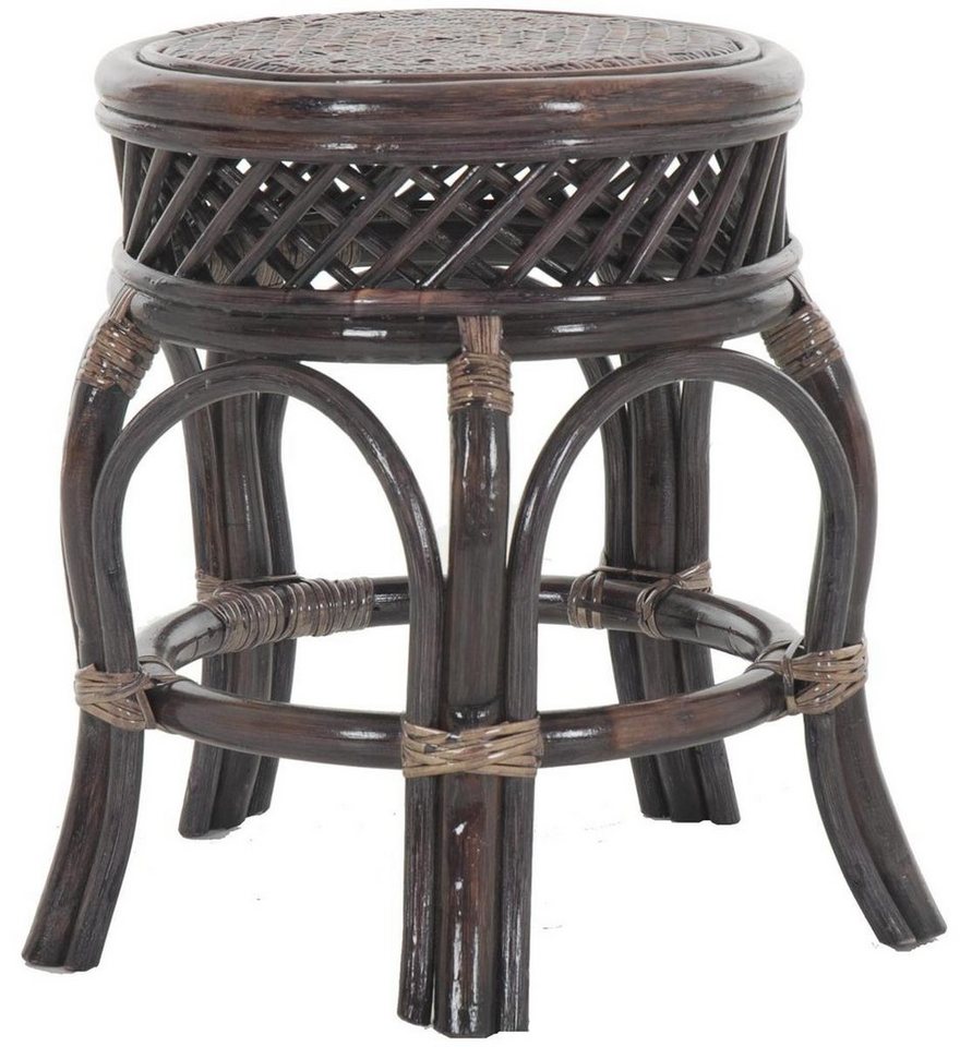 Krines Home Sitzhocker Stabiler Rattanhocker 5 Beine Sitzhocker / Rattan Hocker Blumenhocker, Beistell Hocker Fußhocker Pflanzhocker von Krines Home