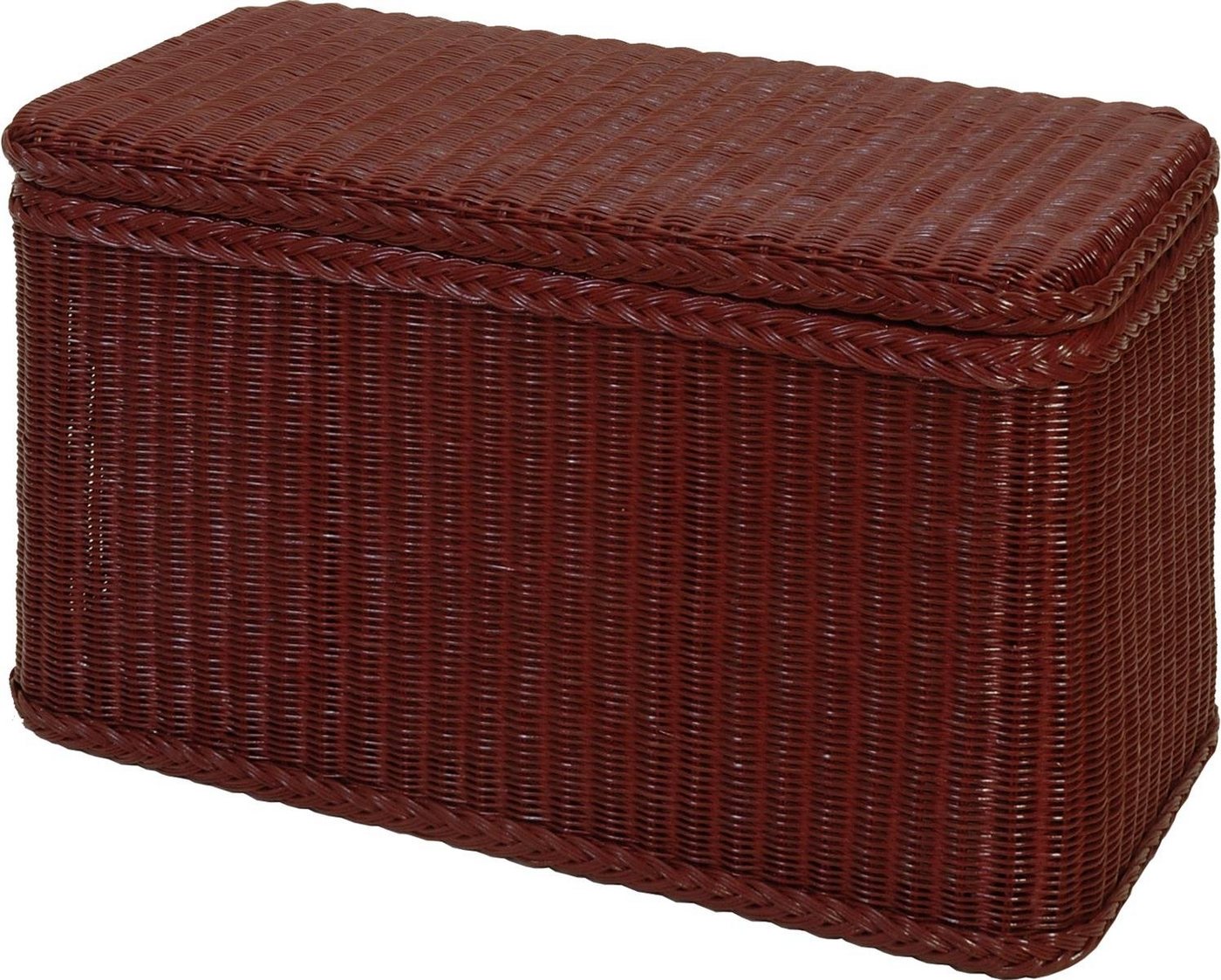 Krines Home Wäschetruhe Rattan Wäschekorb Wäschetruhe Deckel Truhe mit Inlett 80x40x47, mit Inlett von Krines Home