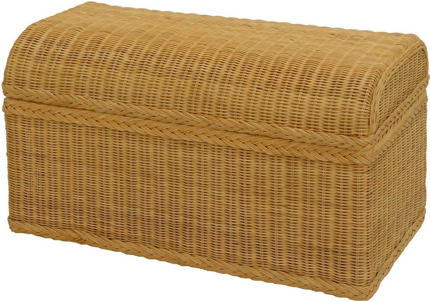 Krines Home Wäschetruhe Truhe / Wäschetruhe aus Rattan mit rundem Deckel Krines Home Wäschetruhe Truhe / Wäschetruhe aus Rattan mit rundem Deckel von Krines Home