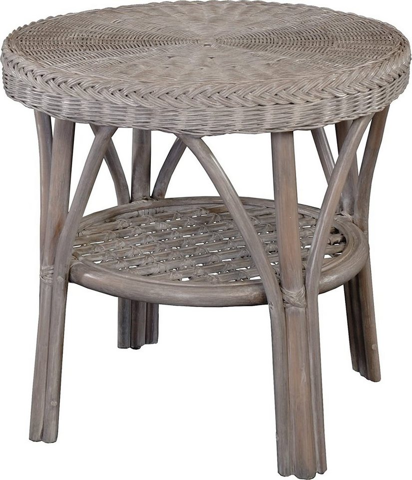 Krines Home Wohnzimmertisch Rattan Beistelltisch Rund Couchtisch Rattantisch für Wohnzimmer Tisch, mit Ablage Krines Home Wohnzimmertisch Rattan Beistelltisch Rund Couchtisch Rattantisch für Wohnzimmer Tisch, mit Ablage von Krines Home