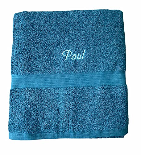Krings Fashion Badetuch mit Namen oder Wunschbegriff Bestickt, 100cm x 150cm, Farbe Petrol, Stickfarbe wählbar, Premium-Qualität, 100% Baumwolle Krings Fashion Badetuch mit Namen oder Wunschbegriff Bestickt, 100cm x 150cm, Farbe Petrol, Stickfarbe wählbar, Premium-Qualität, 100% Baumwolle von Krings Fashion