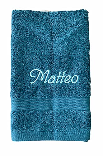 Krings Fashion Gästehandtuch 30 x 50 cm - Namen nach Wunsch individuell anpassbar - Hochwertig Bestickt - 100% Baumwolle-Farbe Petrol-Stickfarbe wählbar Krings Fashion Gästehandtuch 30 x 50 cm - Namen nach Wunsch individuell anpassbar - Hochwertig Bestickt - 100% Baumwolle-Farbe Petrol-Stickfarbe wählbar von Krings Fashion