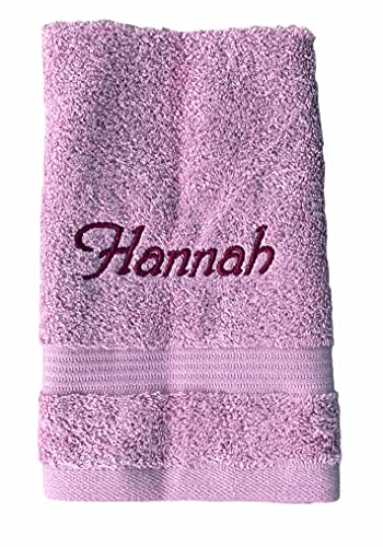 Krings Fashion Gästehandtuch 30 x 50 cm - Namen nach Wunsch individuell anpassbar - Hochwertig Bestickt - 100% Baumwolle-Farbe Altrosa-Stickfarbe wählbar von Krings Fashion
