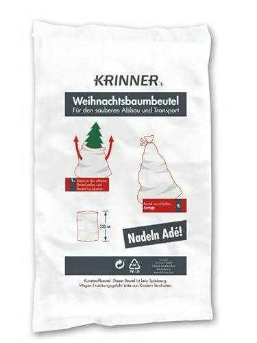 KRINNER Weihnachtsbaum Beutel Christbaumbeutel Transportschutz und sauberer Abbau30802 von Krinner