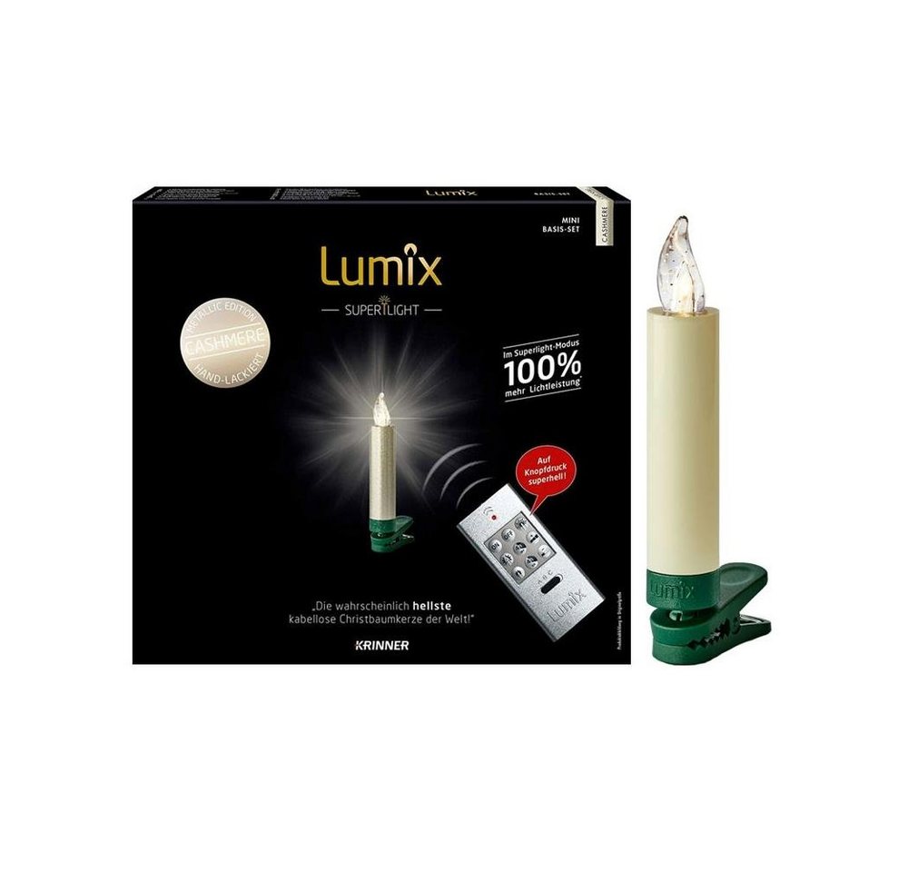 Krinner LED-Kerze Lumix SuperLight Metallic 12er von Krinner