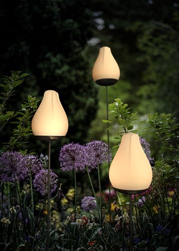 Lumix® Solar Flowers 1x Solarleuchte für Außen Garten von Krinner innenliegendes Solarpanel, IP44, Auto EIN/AUS mit RGB, Auto Change und neutralem LED Licht, Gartenleuchte Tulip 1 Stück von Lumix