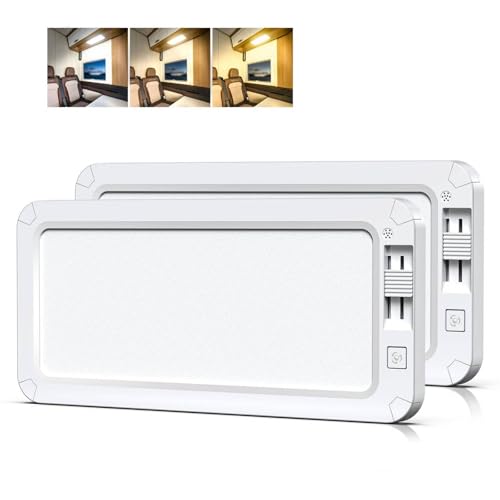 Kriogor 2 stück KFZ Deckenleuchte 12V mit Schalter, 10W 410LM Wohnmobil Leuchte 12V, 3 Lichtmodi, Helligkeiten Dimmbar KFZ Innenraumbeleuchtung für Camper, Boot, 96 LED Kriogor 2 stück KFZ Deckenleuchte 12V mit Schalter, 10W 410LM Wohnmobil Leuchte 12V, 3 Lichtmodi, Helligkeiten Dimmbar KFZ Innenraumbeleuchtung für Camper, Boot, 96 LED von Kriogor