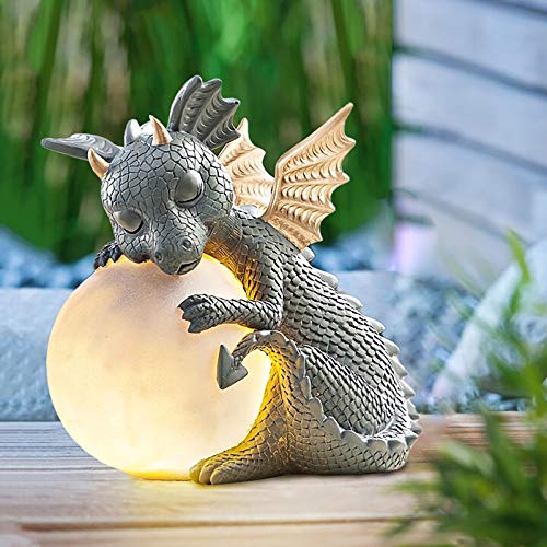 Kriosey—Accessories Schöne Hof Drachenskulptur Gartendrachen Figuren Deko Tierfigur Gartenstatue Dekorative Handarbeit Ornament Polyresin Wetterfest Garten Drachen Figuren von Kriosey—Accessories