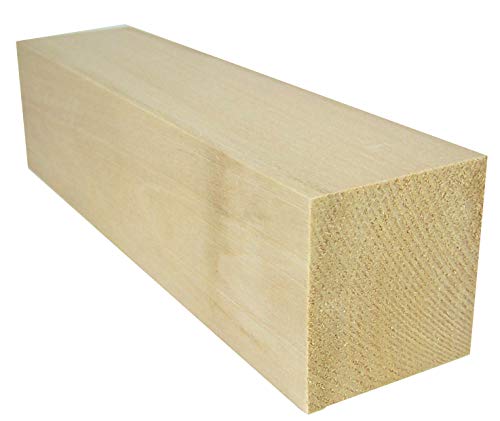 Kantel Lindenholz unbehandelt zum Schnitzen oder drechseln 4,7x4,7x20 cm von Krippenbau-Lewen