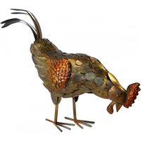Hahn in Kupfertönen Ca. 40 cm - Dekofigur von Krippenursel