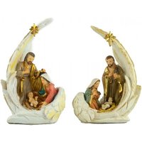Handbemalte Krippenfiguren Heilige Familie Im Flügel Groß, 2Er Set, Ca. 12, 5 cm, K 064-13 von Krippenursel