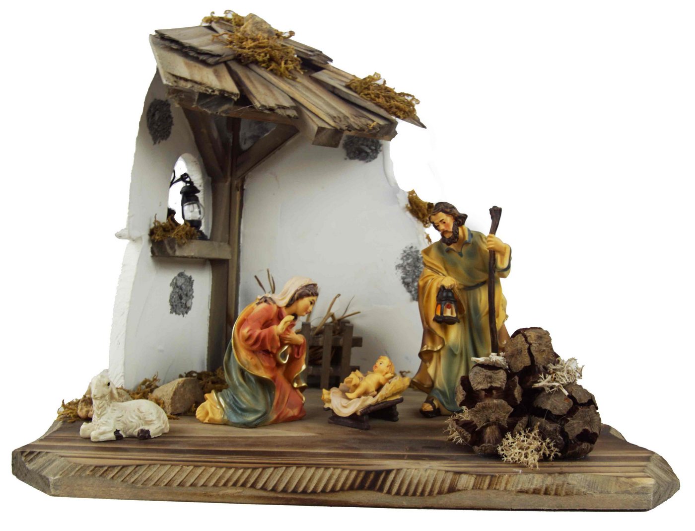 Krippenursel Krippe Weihnachtskrippe Raitenberg inkl. heiliger Familie K001-01 (1-tlg), handbemalte Figuren von Krippenursel