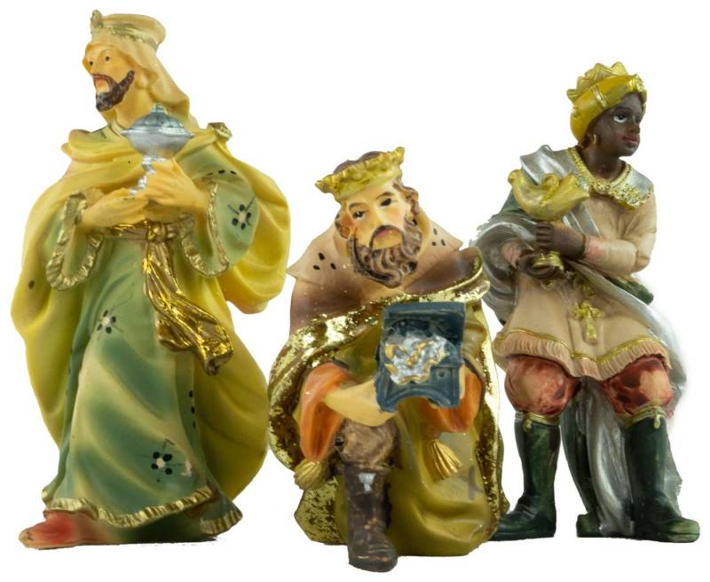 dekoprojekt Krippenfigur Krippenfiguren Heilige drei Könige 3tlg. ca. 10 cm, K 001, Weihnachten (3 St., 3-tlg), handbemalte Krippenfiguren von dekoprojekt