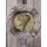 Wand/Türdeko Kranz Im Vintage/Shabby Stil Unikat von KrissisBastelstore
