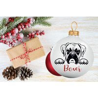 Weihnachtskugel Boxer - Personalisiert Mit Name 8cm Oder 10cm- Dein Unikat Dein Perfektes Geschenk von KrissisBastelstore
