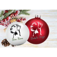 Weihnachtskugel Deutsche Dogge - Personalisiert Mit Name 8cm Oder 10cm- Dein Unikat Perfektes Geschenk von KrissisBastelstore