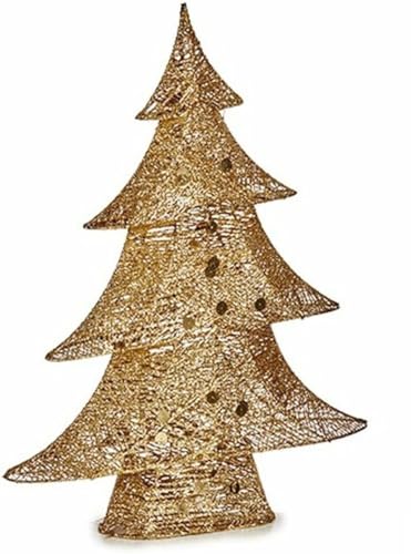Krist+ Dekofigur Weihnachtsbaum Metall Gold 12 x 59,5 x 48,5 cm (3 Stück) von Krist+