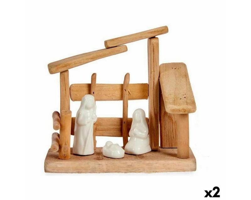 Krist+ Dekoobjekt Weihnachtskrippe Weiß natürlich Holz aus Keramik 18 x 17 x 8 cm 2 Stüc Krist+ Dekoobjekt Weihnachtskrippe Weiß natürlich Holz aus Keramik 18 x 17 x 8 cm 2 Stüc von Krist+