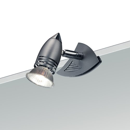 Kristall-Form 9924 Hochvolt-Halogen-Spiegelleuchte, zum Klemmen, inklusive Leuchtmittel GU10, 230V, 50W, 580 lm, Schutzklasse I, IP20, TÜV geprüft von Kristall-Form