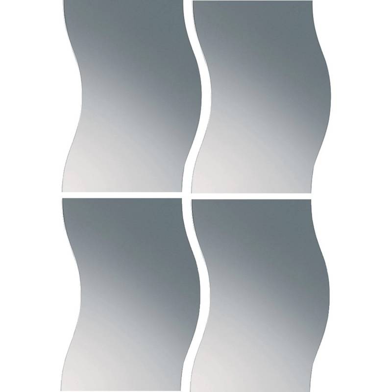 Spiegelkachel-Set in Wellenform Wave 1 von Kristall-Form