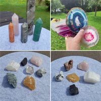 B-Ware Kristall Bundle | Turm Achat Rohstein Kristallset Edelstein Set Edelsteinset Heilstein Mineralien von KristallLiebeCo