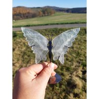 Fluorit Schmetterling | Schmetterlingsflügel Flügel Auf Ständer Regenbogenfluorit Kristall Edelstein Heilstein Dekoration Schnitzerei von KristallLiebeCo