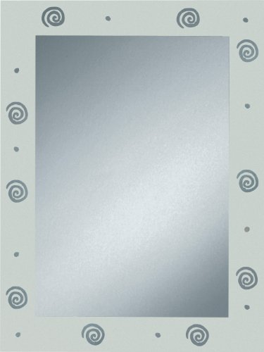 Kristall-Form 25460157 Siebdruckspiegel Step, Opal, 50 x 70 cm von Kristallform.
