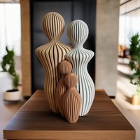 Familie Mit Kinder | 3D Gedruckte Skulptur Moderne Deko Wohnzimmer Geschenkidee Abstrakte Kunstfigur Familie Mit Kinder | 3D Gedruckte Skulptur Moderne Deko Wohnzimmer Geschenkidee Abstrakte Kunstfigur von KristanDesign