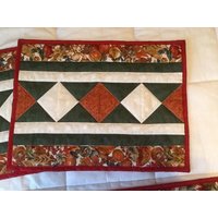 Autumn Elegance Wende-Platzsets | 2 Stück von KristasQuiltsAndMore