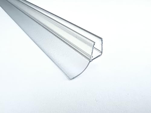 KRISTHAL Streifdichtung mit fester u. schräger Dichtfahne, für 6 und 8 mm Glas, Dichtleiste für Spaltmaß: ca 11-13 mm, 200 cm Länge - Art. 5011 (200 cm Länge) von Kristhal Dusch- & Baddesign