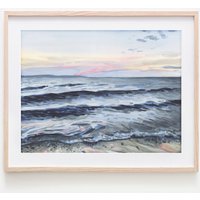 Dämmerung Am North Beach | Giclée Großer Kunstdruck von KristinMacDesign