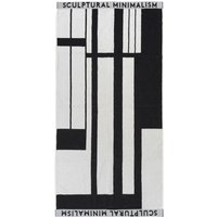 Handtuch Minimal black/off-white 150x100 cm von Kristina Dam Studio