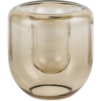 Vase Opal Glas brown topaz 16 cm H von Kristina Dam Studio