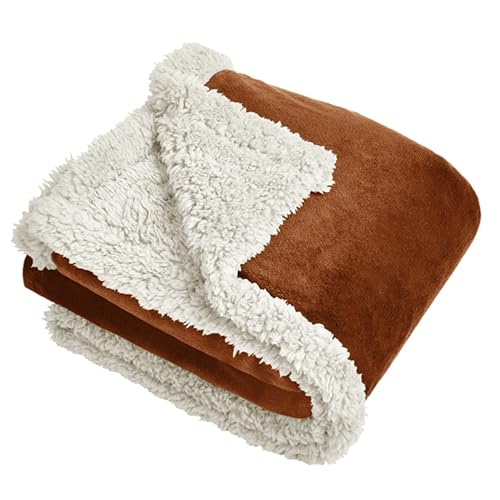 Kritter Planet Fleece Hunde Decke Waschbare Weiche Flauschige Sherpa Plüsch Hunde Couch Decken Überwürfe für Große, Mittelgroße und Kleine Hunde Welpen Hunde Katzen, 114 x 76 cm von Kritter Planet