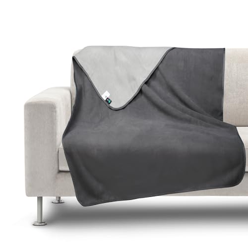 Kritter Planet Liebesdecke Sex Decke Wasserdicht Klein, Waschbar Hundedecke Katzendecke Sofadecke Tagesdecke Sofaschutz Hund Kuscheldecke Wasserdicht für Sofa Bett Couch Auto, M Decke 75x125, Grau von Kritter Planet