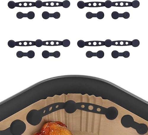 4 Stück Magnete Für Airfryer Backpapier, Magnetische Silikonschnalle Für Heißluftfritteusen, Hochtemperaturbeständiges Zubehör Für Heißluftfritteusen - Dass Das Heizelement Verbrannt Wird 4 Stück Magnete Für Airfryer Backpapier, Magnetische Silikonschnalle Für Heißluftfritteusen, Hochtemperaturbeständiges Zubehör Für Heißluftfritteusen - Dass Das Heizelement Verbrannt Wird von Krmoau