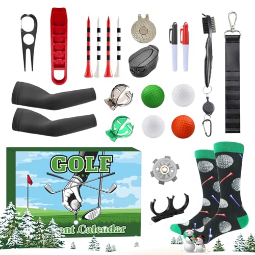 Adventskalender 2025, Weihnachts-Countdown-Kalender Golf, 24 Tage Markierungen Tees Bälle Für Festtage Männer Ehemann Vater Freund Papa Sportfan Adventskalender 2025, Weihnachts-Countdown-Kalender Golf, 24 Tage Markierungen Tees Bälle Für Festtage Männer Ehemann Vater Freund Papa Sportfan von Krmoau