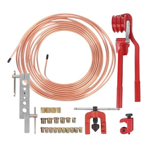 Krmoau Bremsleitung Aufweitwerkzeug Set,Rohr Aufweitungs- Und Schneidset - Rohr Aufweitwerkzeug Für Kühlung Sanitär Industrie Autoreparatur Motorrad Installation von Krmoau