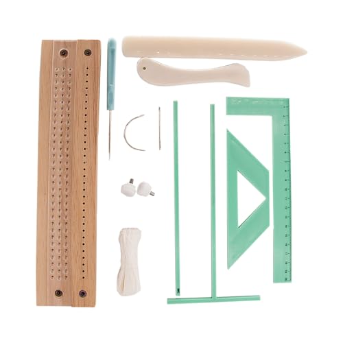 Krmoau Buchbindeset,Journal Aus Holz Buchbinde Locher Führungssystem Set | Tragbarer Heftnäher Bastelbedarf Für Kinder, Enthusiasten, Schüler & Erwachsene Schule Unterricht Zuhause Ordner Notizbücher von Krmoau