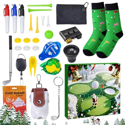 Krmoau Christmas Countdown Kalender 24 Golf Motiv,Adventskalender - Golfschläger Bälle Tees Scorekarten Für Männer Jugendliche Geschenk Zu Weihnachten Ostern Krmoau Christmas Countdown Kalender 24 Golf Motiv,Adventskalender - Golfschläger Bälle Tees Scorekarten Für Männer Jugendliche Geschenk Zu Weihnachten Ostern von Krmoau