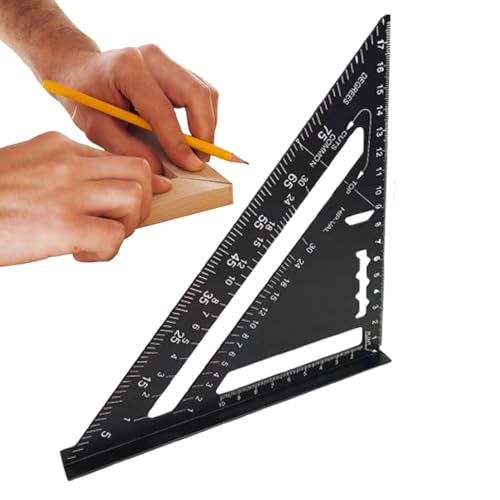 Krmoau Dreieckiges Geodreieck, Metrisches Maßlineal, Aluminiumlegierung Messwerkzeug für Präzisionsaufgaben Geometrie Holzwerken Bauwesen Technische Projekte Krmoau Dreieckiges Geodreieck, Metrisches Maßlineal, Aluminiumlegierung Messwerkzeug für Präzisionsaufgaben Geometrie Holzwerken Bauwesen Technische Projekte von Krmoau
