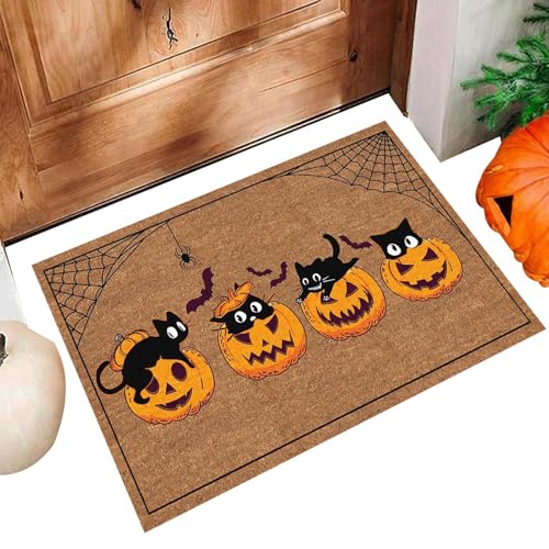 Krmoau Halloween-Matte, Halloween-Türmatte | Kürbis-Bodenmatte - Kreative Halloween-Bodenmatte, Kürbisse-Außenteppich, Badezimmer- und Eingangsteppich Krmoau Halloween-Matte, Halloween-Türmatte | Kürbis-Bodenmatte - Kreative Halloween-Bodenmatte, Kürbisse-Außenteppich, Badezimmer- und Eingangsteppich von Krmoau